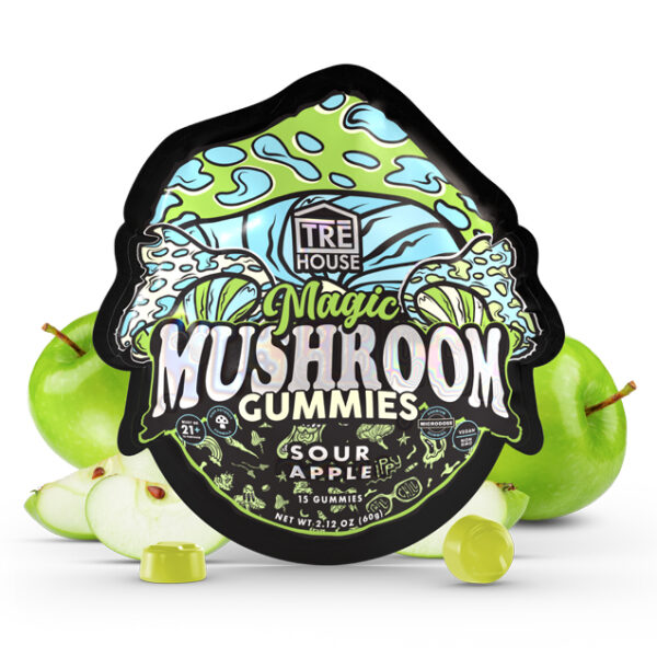 sour apple, tre house magic mushroom gummies, tre house mushroom gummies, tre house shroom gummies, tre house magic shroom gummies, tre house thc gummies